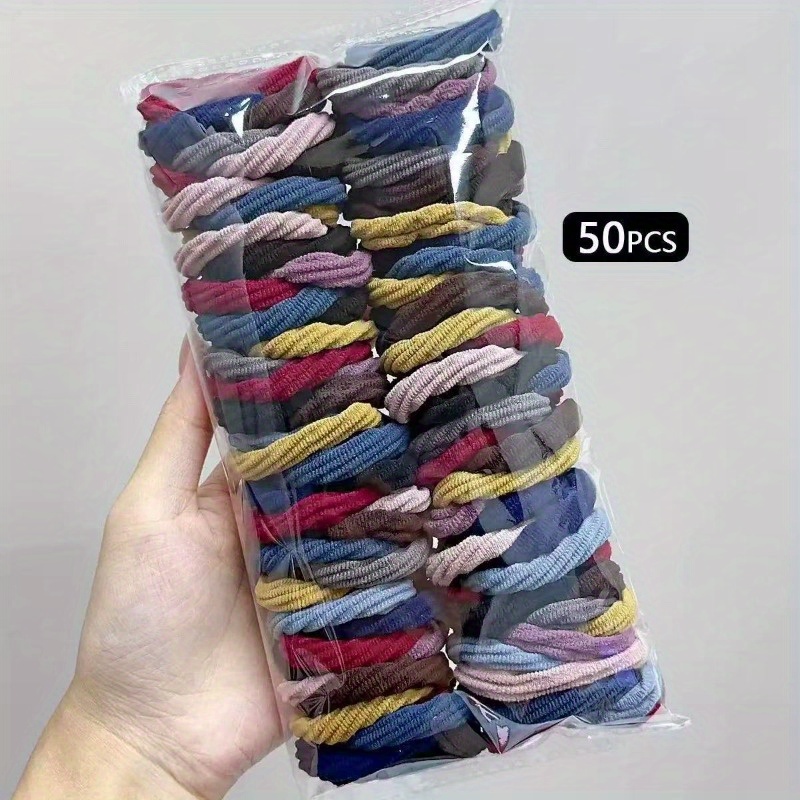 Travel Accessories Girls - 50 Adet Siyah Karışık Renk Saten