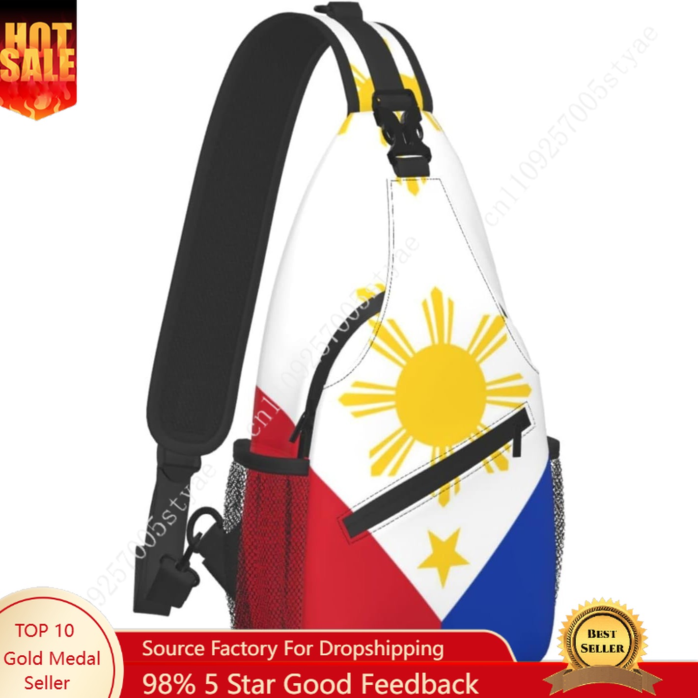 Travel Accessories Philippines - Filipinler Bayrağı Sling Sırt Çantası Erkek