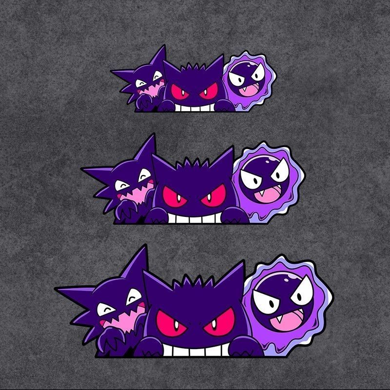 Travel Accessories Cute - Sevimli Pokemon Gengar Anime Araba Çıkartmaları