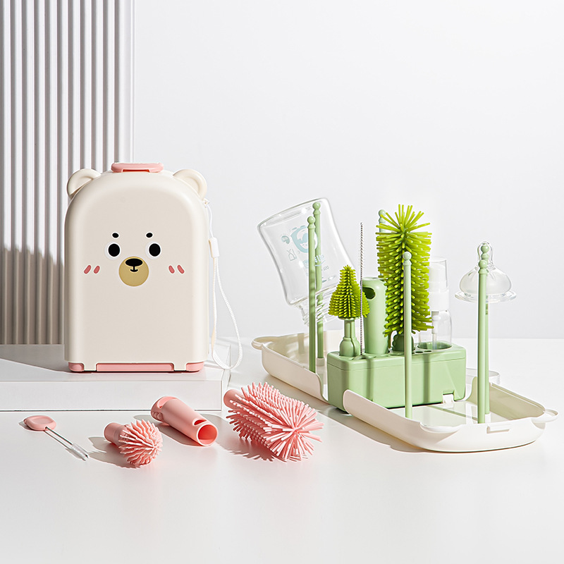 Travel Accessories For 3 Year Old - Seyahat Biberon Fırça Seti - Şişeler,