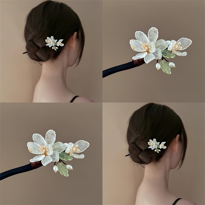 Travel Hair Accessories - 1 adet yeni çin manolya çiçek