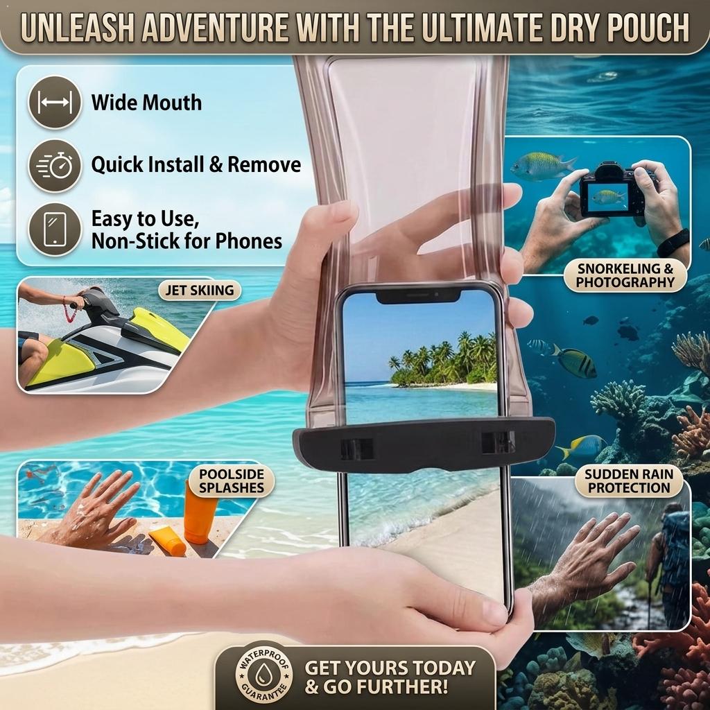 Travel Accessories Bag - Şeffaf Su Geçirmez Telefon Kılıfı Kuru