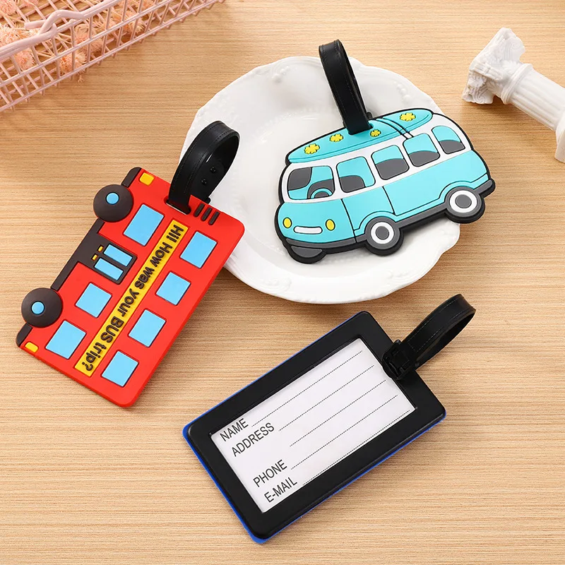 Travel Accessories Pack - Sevimli Karikatür Arabalar PVC Silikon Bagaj