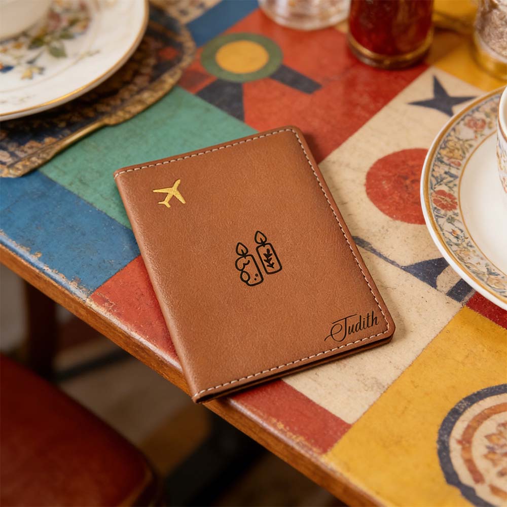 Travel Accessories Meaning - 1 adet Kişiselleştirilmiş İsimli Pasaport Kapağı