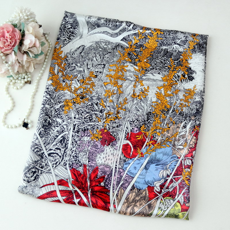 110CM ipek eşarp lüks el hadde - Travel Hair Accessories incelemesi ve fiyatı