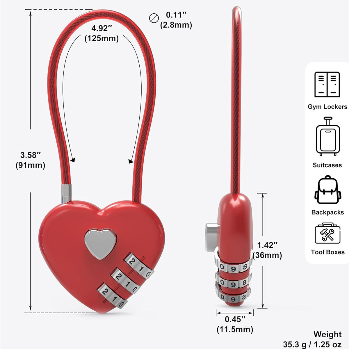 Pembe Kalp Şeklinde 3 Haneli K - Travel Accessories Cute incelemesi ve fiyatı